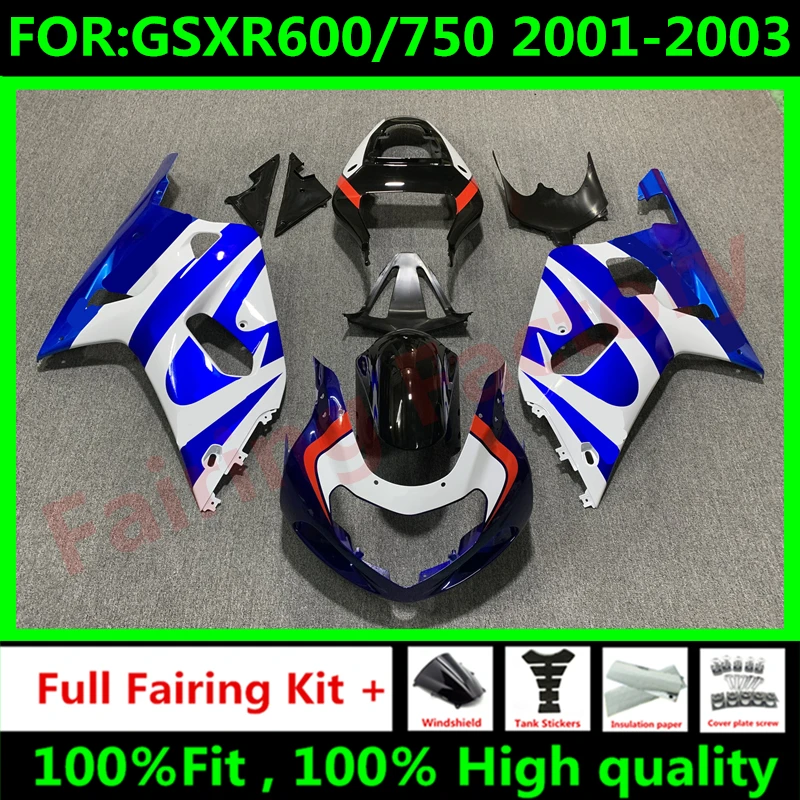 Новый комплект обтекателей для мотоцикла ABS Подходит для GSXR600 750 GSXR 600 Φ K1 2003 2001 2002 полный комплект обтекателей синий белый
Новый комплект обтекателей для мотоцикла ABS Подходит для GSXR600 750 GSXR 600 Φ K1 2003 2001 2002 полный комплект обтекателей синий белый