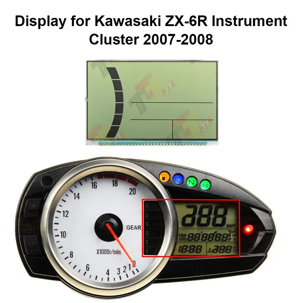 LCD Display for Kawasaki Z750 Z1000 ZX-6R Instrument Gauge Cluster Tachometer
LCD Display for Kawasaki Z750 Z1000 ZX-6R Instrument Gauge Cluster Tachometer