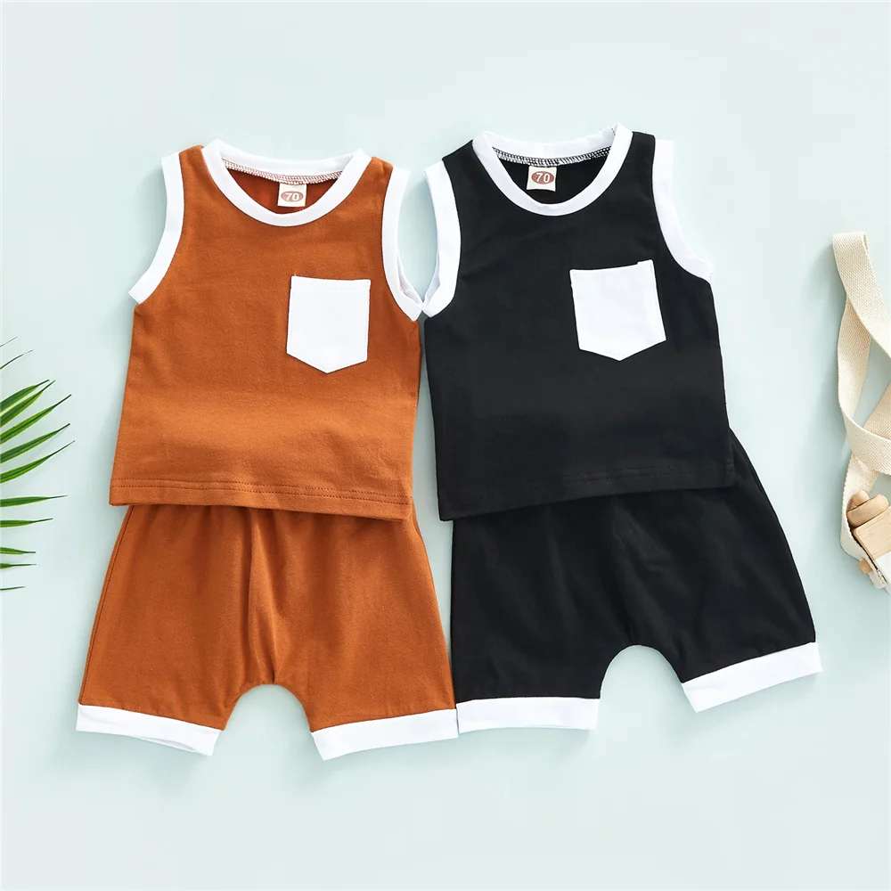 Newborn Baby Boy Girl Two Piece Clothes Sets Summer Kids Toddler Sleeveless Contrast Color Tank Vest Tops Elastic Waist Shorts
Newborn Baby Boy Girl Two Piece Clothes Sets Summer Kids Toddler Sleeveless Contrast Color Tank Vest Tops Elastic Waist Shorts