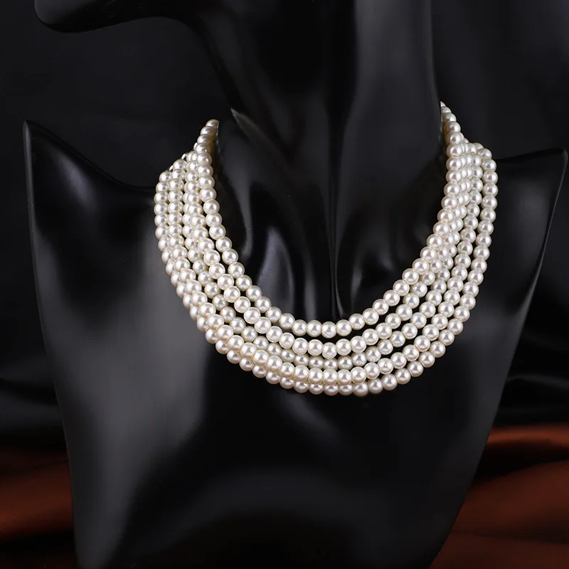 New Trendy Imitation Pearl Necklace Bridal Women Simple Handmade Strand Bead Necklace Party Jewelry Gift
New Trendy Imitation Pearl Necklace Bridal Women Simple Handmade Strand Bead Necklace Party Jewelry Gift