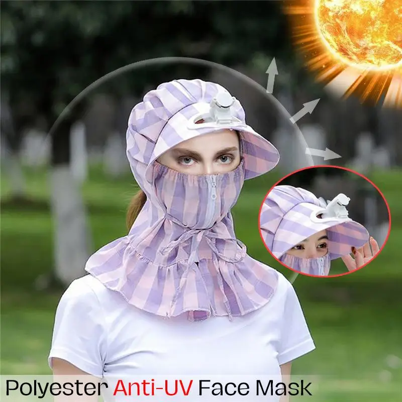 Women Summer Cycling Sunscreen Face Mask Cap With Fan Anti-UV Sunhat Neck Face Protection Sunshade Hats Fishing Riding Outdoor
Women Summer Cycling Sunscreen Face Mask Cap With Fan Anti-UV Sunhat Neck Face Protection Sunshade Hats Fishing Riding Outdoor
