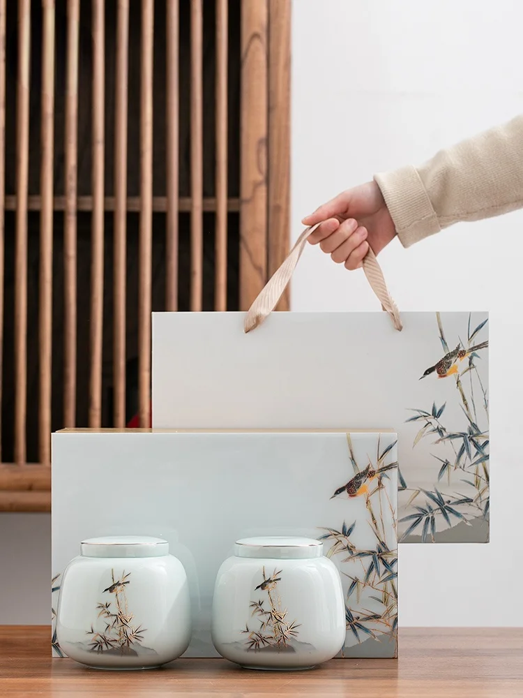 Vertical Tea Box Small Storage Organizer 100g Ceramic Tea Box with Lid Sugar Bowl Candy Caja Para Te Kitchen Accessories XR1231
Vertical Tea Box Small Storage Organizer 100g Ceramic Tea Box with Lid Sugar Bowl Candy Caja Para Te Kitchen Accessories XR1231