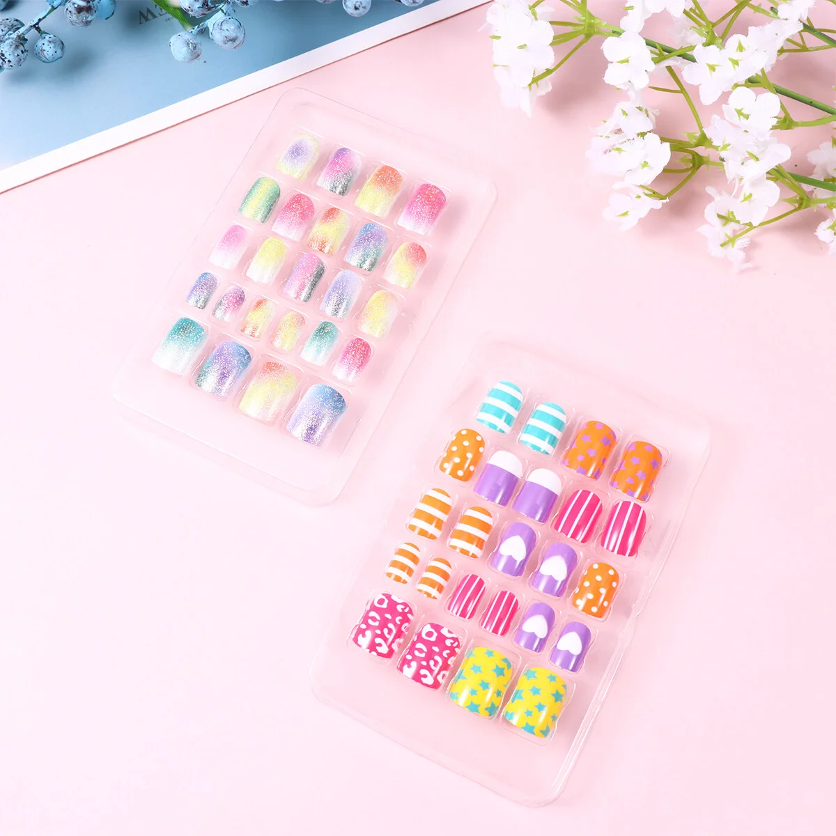 4 Boxes Fake Nail Kids Girl Girls Nails Decocr Artificial Stickers Decor Manicure
4 Boxes Fake Nail Kids Girl Girls Nails Decocr Artificial Stickers Decor Manicure