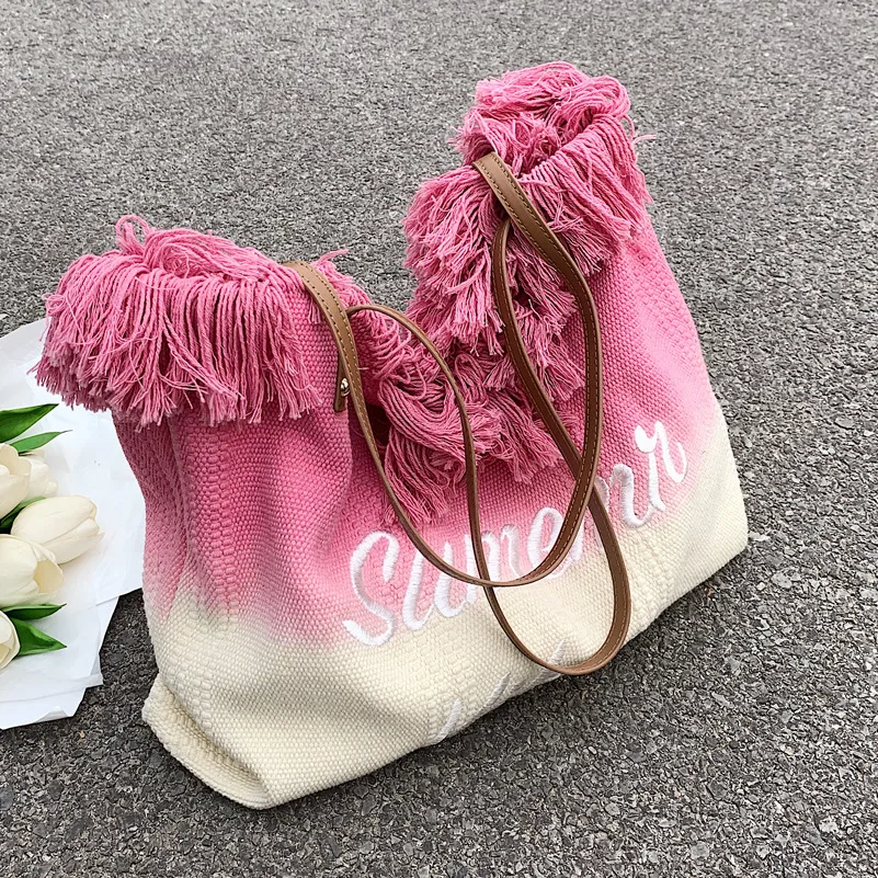 Large-capacity Canvas Woven Large Bag Women's 2022 Summer Popular New Trendy All-match Fashion Tassel Shoulder Tote Bag
Large-capacity Canvas Woven Large Bag Women's 2022 Summer Popular New Trendy All-match Fashion Tassel Shoulder Tote Bag