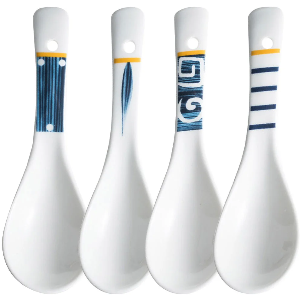 4Pcs Ceramic Spoon Japanese Soup Spoon Kitchen Soup Spoon Ceramic Soup Spoon Spoon 
4Pcs Ceramic Spoon Japanese Soup Spoon Kitchen Soup Spoon Ceramic Soup Spoon Spoon