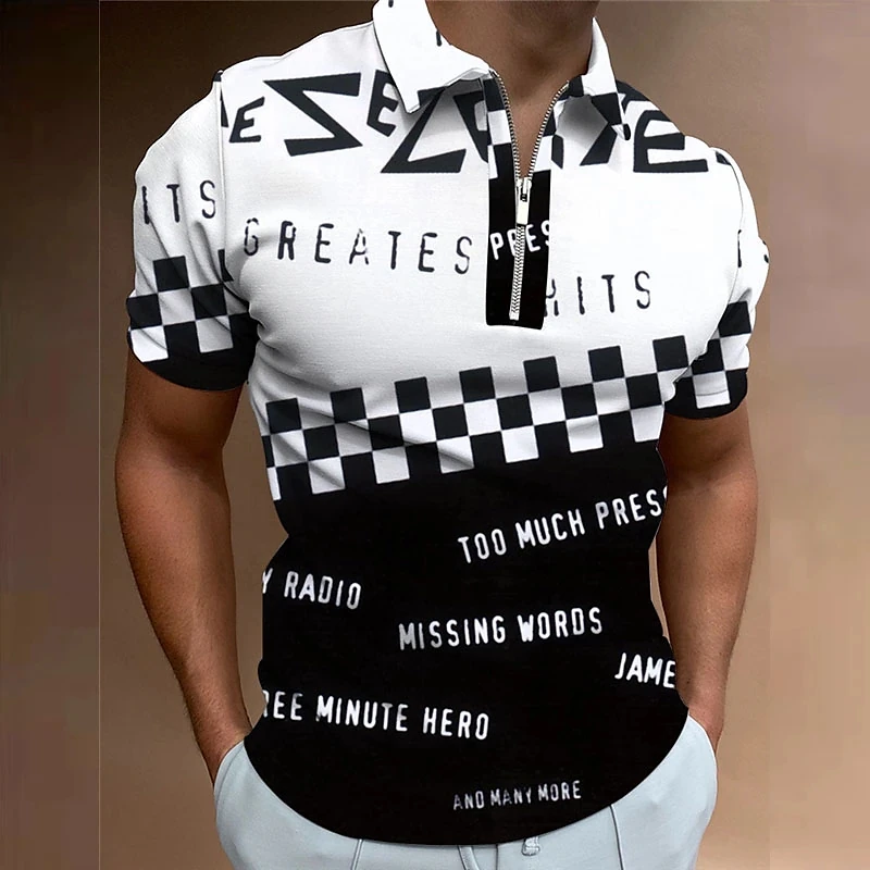 2023men'S Polo Golf Plaid Letter Printed Lapel 3d Outdoor Effect Short Sleeved Zipper Printed Clothing Set Fashion Casual Design
2023men'S Polo Golf Plaid Letter Printed Lapel 3d Outdoor Effect Short Sleeved Zipper Printed Clothing Set Fashion Casual Design