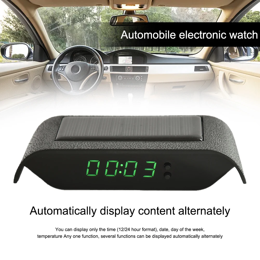 Car Digital Solar Clock High Quality Car Thermometer Dashboard Brand New Clock Four Color Auto Interior Accessories
Car Digital Solar Clock High Quality Car Thermometer Dashboard Brand New Clock Four Color Auto Interior Accessories