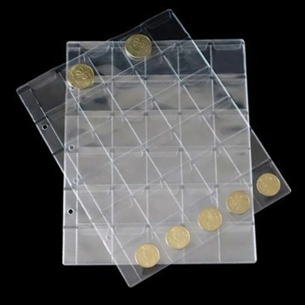 10pcs 30 Grids Coin Holders Storage Pages Dustproof Protector Sheets Sleeves Organizer Bags For Medal Collection Coin Album Page
10pcs 30 Grids Coin Holders Storage Pages Dustproof Protector Sheets Sleeves Organizer Bags For Medal Collection Coin Album Page