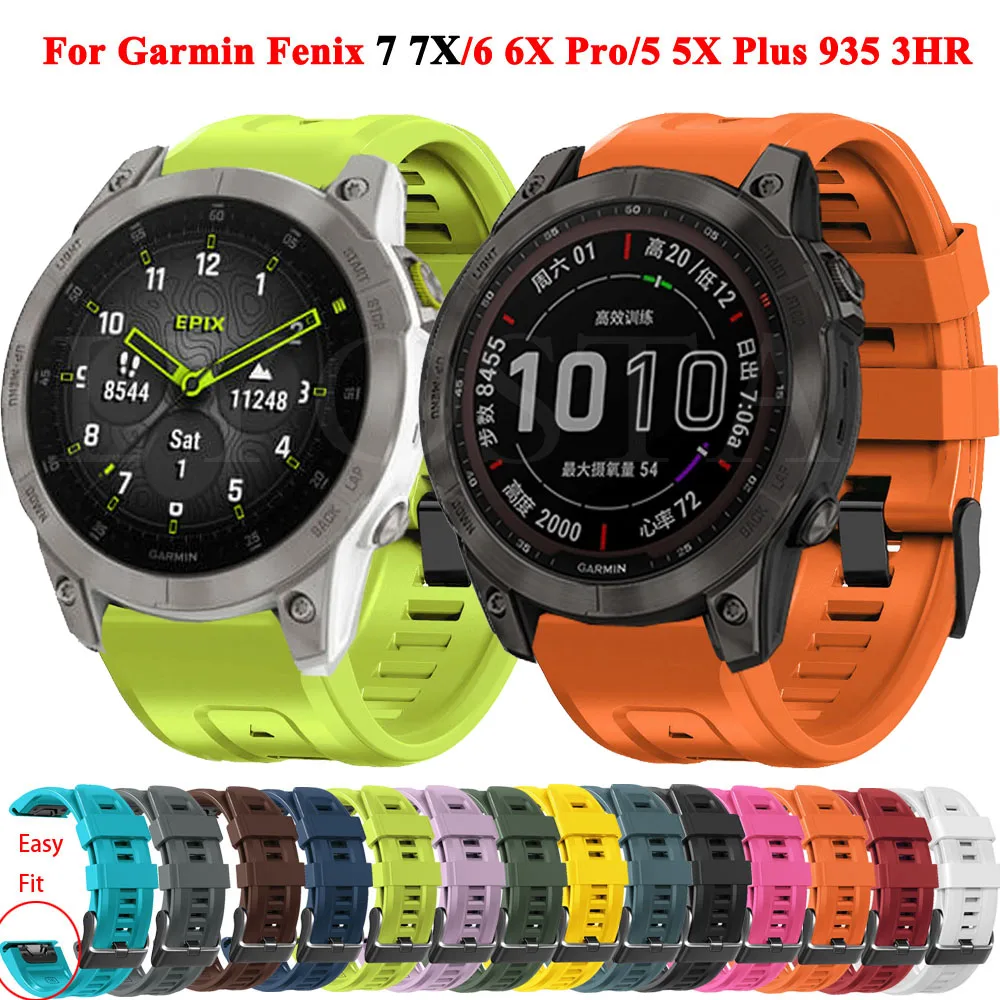 Ремешок силиконовый для наручных часов Garmin Fenix 6 6X Pro 5 5X Plus 7 7X 3HR Epix 935, 22 мм 
Ремешок силиконовый для наручных часов Garmin Fenix 6 6X Pro 5 5X Plus 7 7X 3HR Epix 935, 22 мм