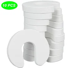 10 Pieces Baby Door Stop Hinge Upgrade Structure Protectors Anti-pinch Child Safety Wall Sleeve Living Accessory