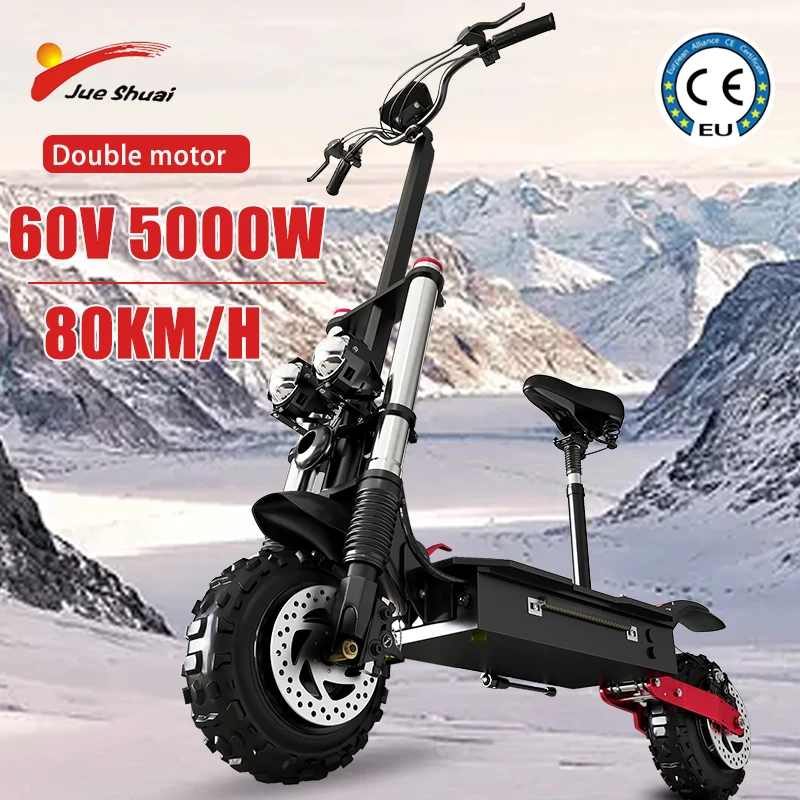 80KM/H Max Speed Powerful Electric Scooter 5600W 60V Motor E Scooter 11 Inch Off-Road Tire Electric Scooters Adults Europe Stock
80KM/H Max Speed Powerful Electric Scooter 5600W 60V Motor E Scooter 11 Inch Off-Road Tire Electric Scooters Adults Europe Stock