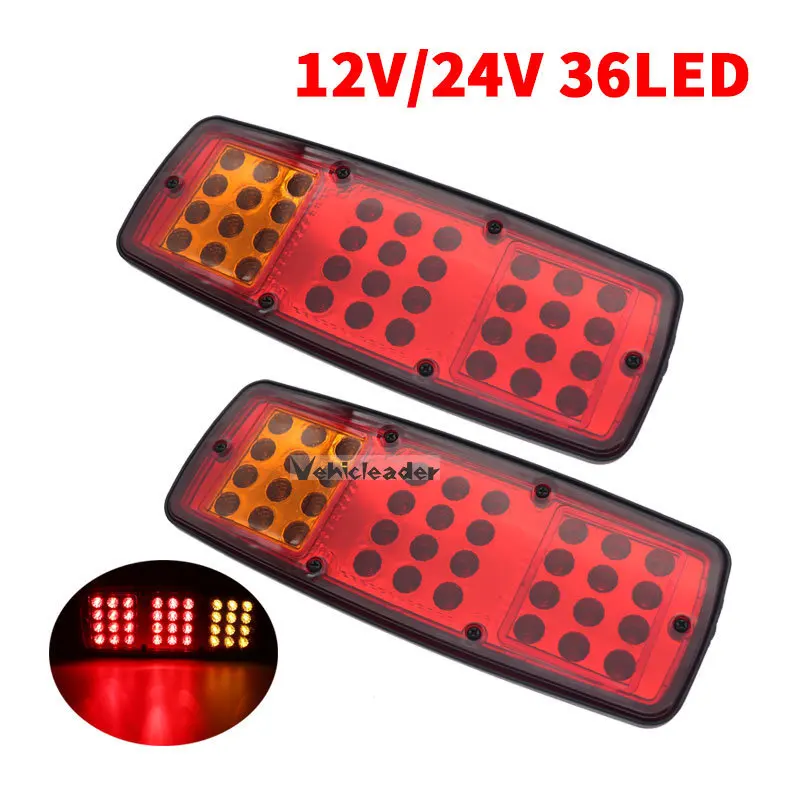 2x 36LED 12V/24V Waterproof Taillights Trailer Car Truck Lorry Caravan Rear Stop Brake Tail Light Turn Signal Indicator Lamps
2x 36LED 12V/24V Waterproof Taillights Trailer Car Truck Lorry Caravan Rear Stop Brake Tail Light Turn Signal Indicator Lamps