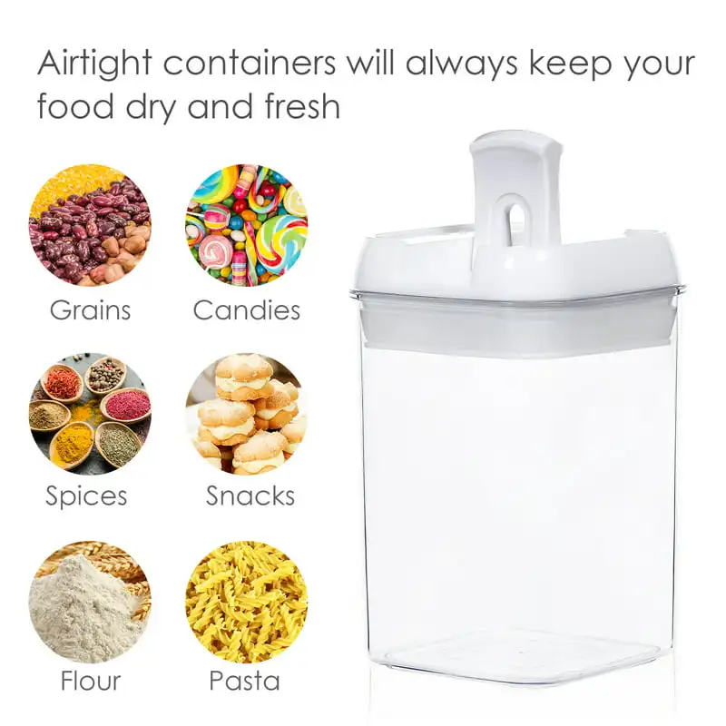 Attractive Airtight Food Storage Containers, Multiple Sizes, Cereal Keeper with Easy Lock Lids -Keeps Food Fresh for Longer.
Attractive Airtight Food Storage Containers, Multiple Sizes, Cereal Keeper with Easy Lock Lids -Keeps Food Fresh for Longer.