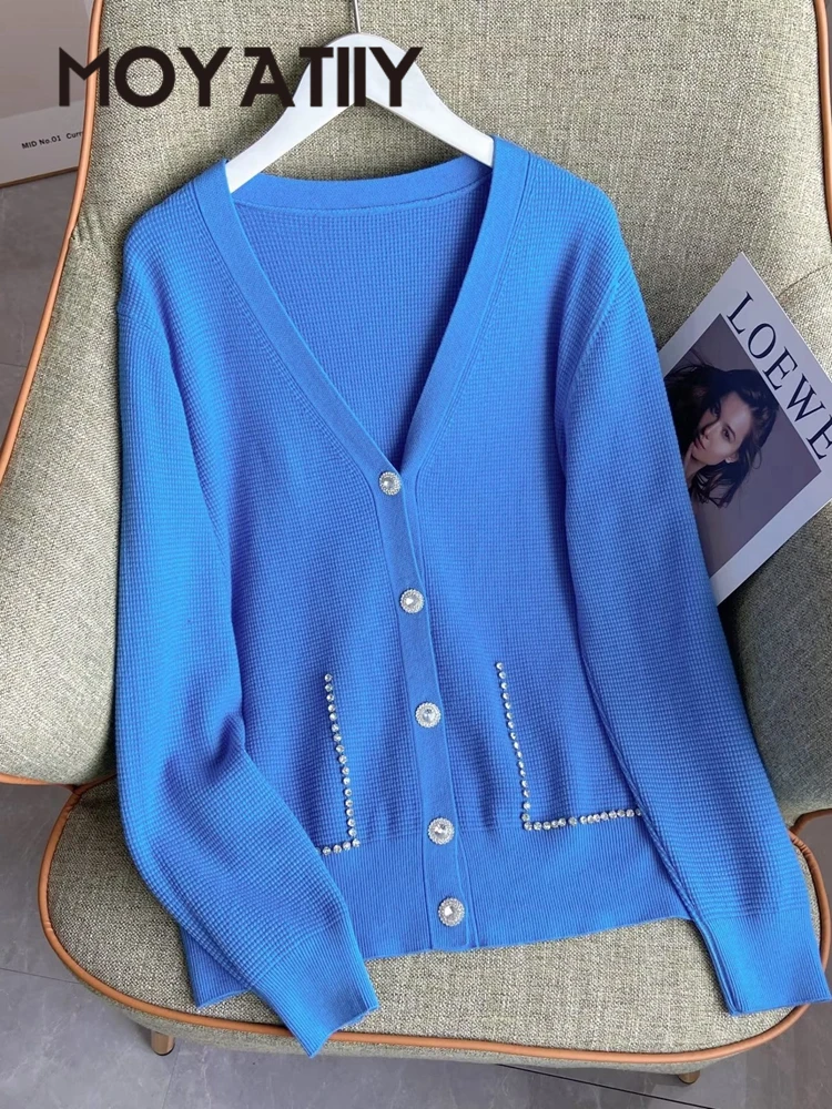Женский зимний Кардиган MOYATIIY, модные милые вязаные свитера с бисером, винтажные женские джемперы с длинным рукавом и пуговицами спереди
Женский зимний Кардиган MOYATIIY, модные милые вязаные свитера с бисером, винтажные женские джемперы с длинным рукавом и пуговицами спереди