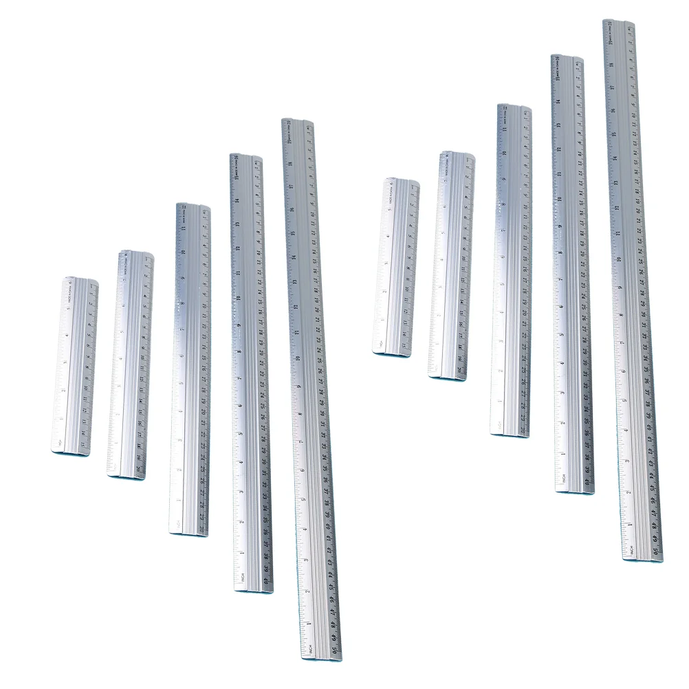 Ruler Metal Rulers Set Straight Measuring Woodworking Kit Students Aluminum Drawing School Engineers Office Crafts Aluminium 
Ruler Metal Rulers Set Straight Measuring Woodworking Kit Students Aluminum Drawing School Engineers Office Crafts Aluminium