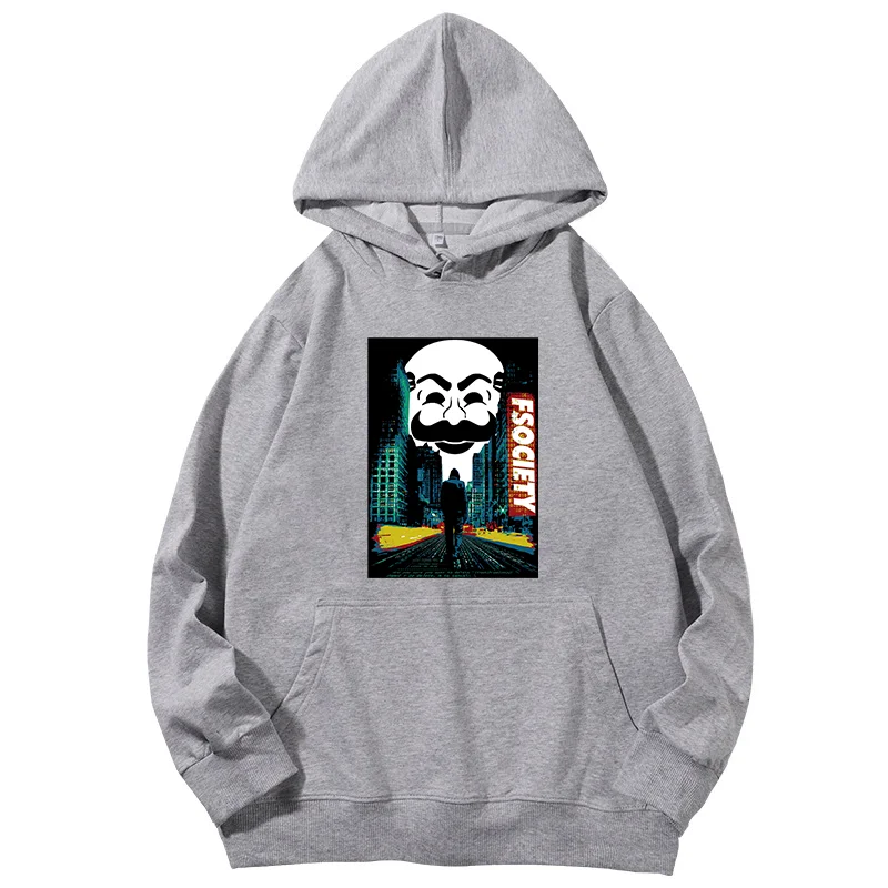 Spring Autumn Hooded Shirt Mr Robot Fsociety Hacker Harajuku graphic Hooded sweatshirts cotton tracksuit Men's sportswear
Spring Autumn Hooded Shirt Mr Robot Fsociety Hacker Harajuku graphic Hooded sweatshirts cotton tracksuit Men's sportswear