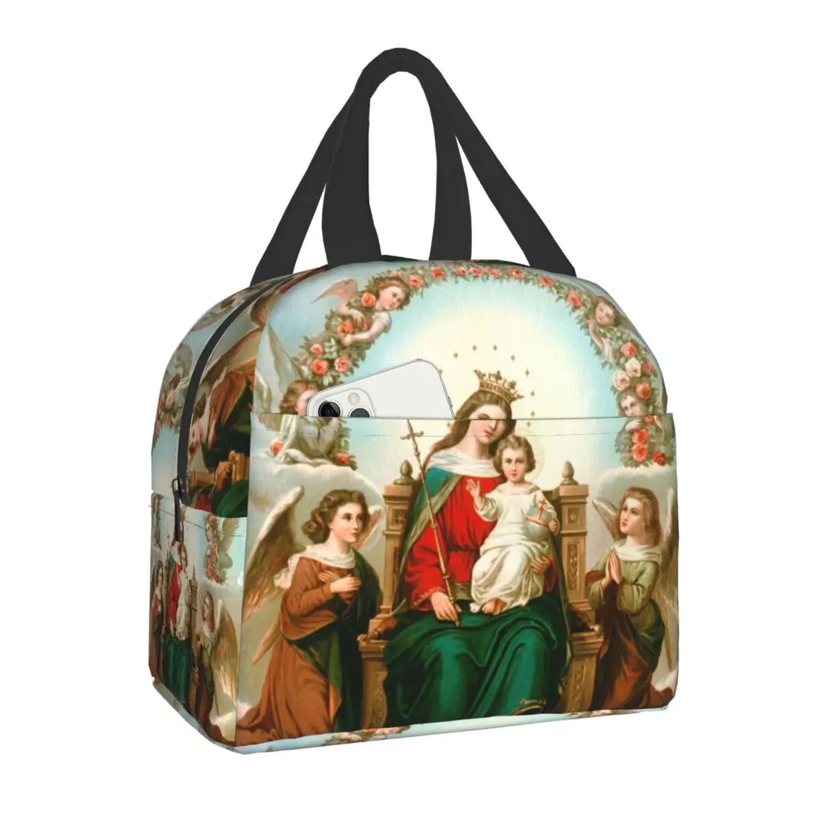 Virgin Mary Insulated Lunch Bag for Work School Thermal Cooler Catholic Christian Lunch Box Women Kids Portable Picnic Bags
Virgin Mary Insulated Lunch Bag for Work School Thermal Cooler Catholic Christian Lunch Box Women Kids Portable Picnic Bags