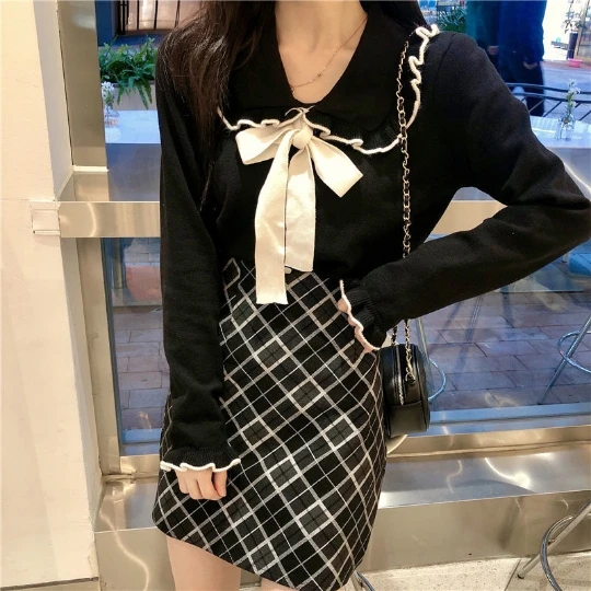 Свободные японские топы на шнуровке с длинным рукавом, тонкий женский пуловер, вязаный свитер, джемпер, весенний Топ, одежда из ткани для женщин и девушек, женский свитер
Свободные японские топы на шнуровке с длинным рукавом, тонкий женский пуловер, вязаный свитер, джемпер, весенний Топ, одежда из ткани для женщин и девушек, женский свитер