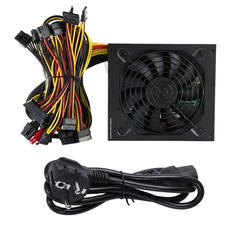 EU Plug 1600W Mining Power Supply Support 6 GPUS GPU Mining Rig, For ETH Bitcoin Ethereum Miner With Power Cable
EU Plug 1600W Mining Power Supply Support 6 GPUS GPU Mining Rig, For ETH Bitcoin Ethereum Miner With Power Cable