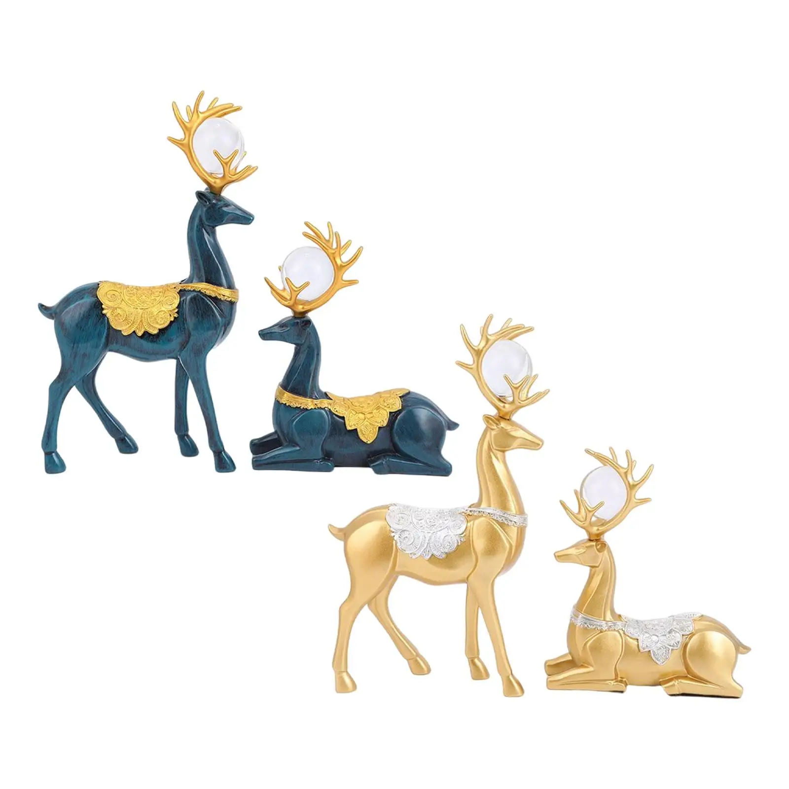 2 Pieces Deer Statue Art Decor Craft Gifts for Tabletop Cabinet Entrance 
2 Pieces Deer Statue Art Decor Craft Gifts for Tabletop Cabinet Entrance
