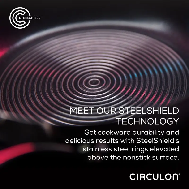 Exquisite Stainless Steel Frying Pan with Lid, SteelShield Hybrid Technology Combining Stainless and Nonstick Coating, Silver Co
Exquisite Stainless Steel Frying Pan with Lid, SteelShield Hybrid Technology Combining Stainless and Nonstick Coating, Silver Co