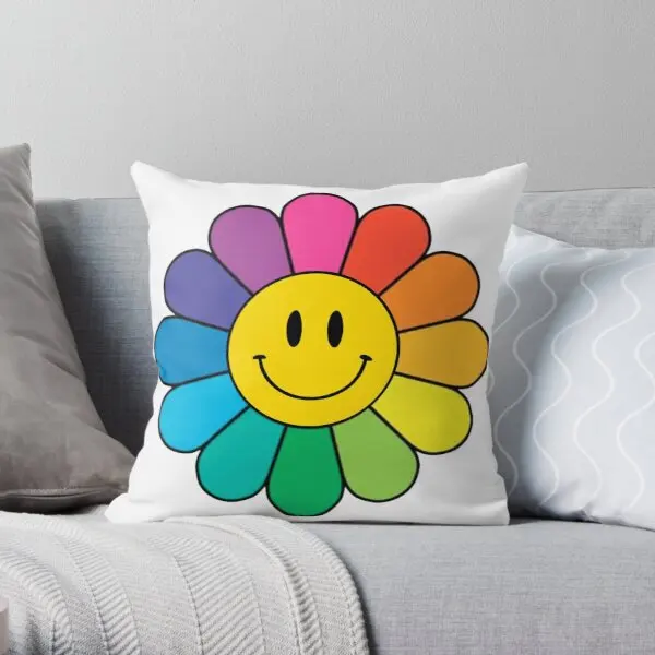 Happy Rainbow Flower Happy Face Smil Printing Throw Pillow Cover Bed Home Throw Comfort Soft Anime Cushion Pillows not include
Happy Rainbow Flower Happy Face Smil Printing Throw Pillow Cover Bed Home Throw Comfort Soft Anime Cushion Pillows not include