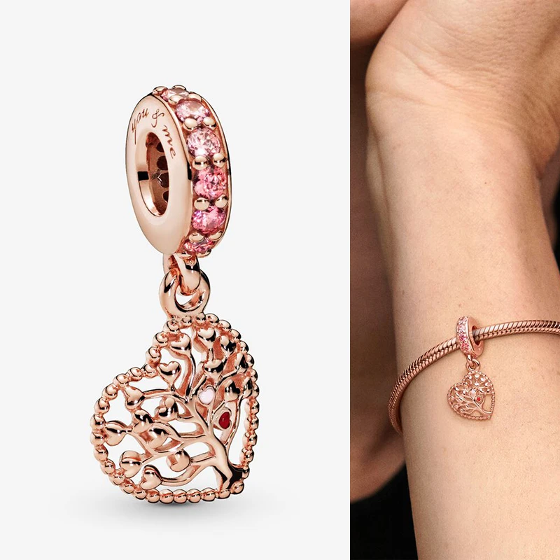 925 Sterling Silver Charm Rose Gold Life Tree Pendant Fashion Pendant Fit Pandora Women Bracelet & Necklace Diy Jewelry
925 Sterling Silver Charm Rose Gold Life Tree Pendant Fashion Pendant Fit Pandora Women Bracelet & Necklace Diy Jewelry