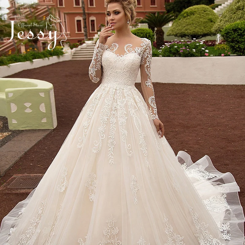 Pink Wedding Dress Embroidered Lace O-neck Ball Gowns Full Sleeve With Appliques Sashes Vestido De Noiva Plus Size Button
Pink Wedding Dress Embroidered Lace O-neck Ball Gowns Full Sleeve With Appliques Sashes Vestido De Noiva Plus Size Button