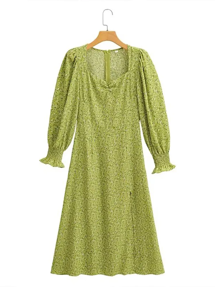 Women 2022 Autumn New Chic Fashion Puff Sleeve Printed Long Sleeve Dress Vintage Long Sleeve Female Dresses Vestidos Mujer
Women 2022 Autumn New Chic Fashion Puff Sleeve Printed Long Sleeve Dress Vintage Long Sleeve Female Dresses Vestidos Mujer