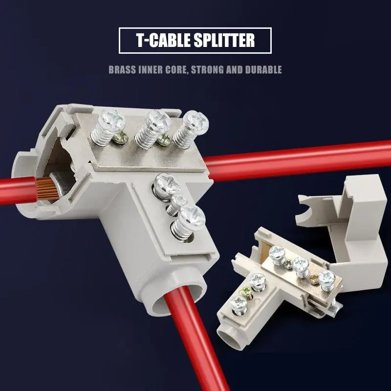1pc High-power Crimp Terminals No Disconnection T-type Cable Splitter 3-way High-current Cable Branch Wire Connector
1pc High-power Crimp Terminals No Disconnection T-type Cable Splitter 3-way High-current Cable Branch Wire Connector