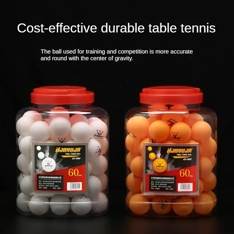 

60Pcs Professional 3 Star Table Tennis Balls D40+mm 2.8g New Material ABS Plastic Ping Pong Ball Adult Training For Competition