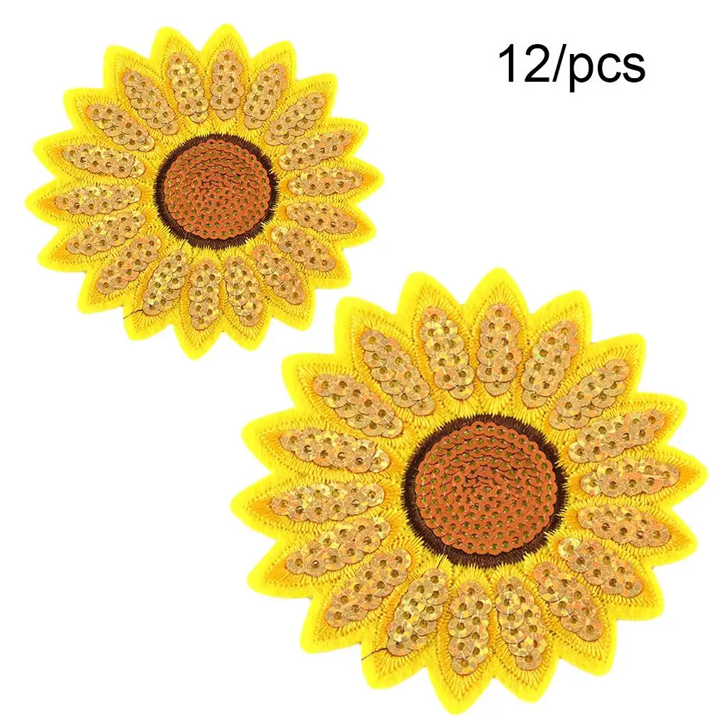 12Pcs Embroidered Sunflower Patch Iron On Sew On Flower Sticker DIY Jeans Pants Shoes Bags Fabric Appliques Handmade Badge
12Pcs Embroidered Sunflower Patch Iron On Sew On Flower Sticker DIY Jeans Pants Shoes Bags Fabric Appliques Handmade Badge