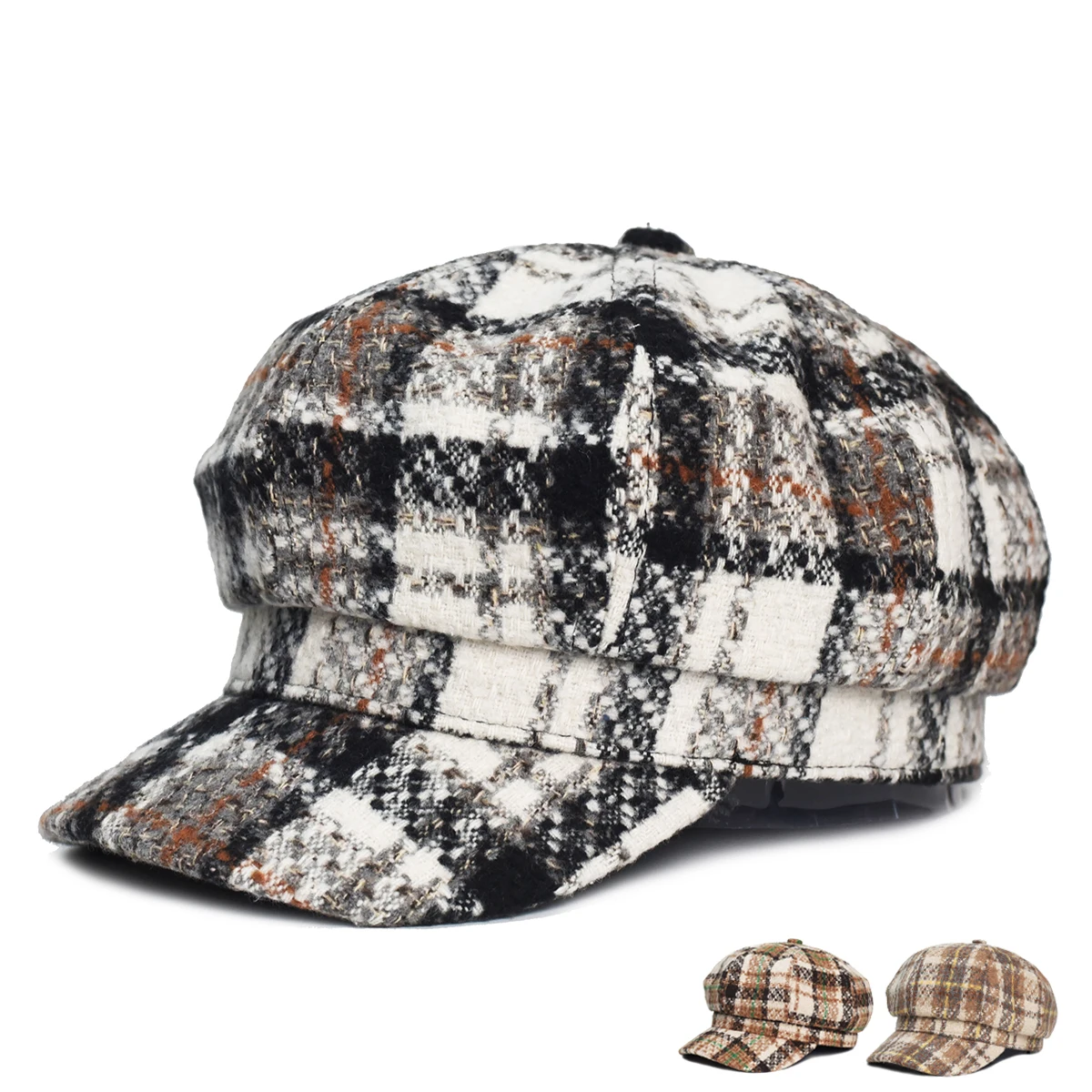 2023 New Cap Visors for Women Woolen Plaid Vintage Winter Autumn Navy Caps Flat Top Classic Beret British Newsboy Octagonal Hat
2023 New Cap Visors for Women Woolen Plaid Vintage Winter Autumn Navy Caps Flat Top Classic Beret British Newsboy Octagonal Hat