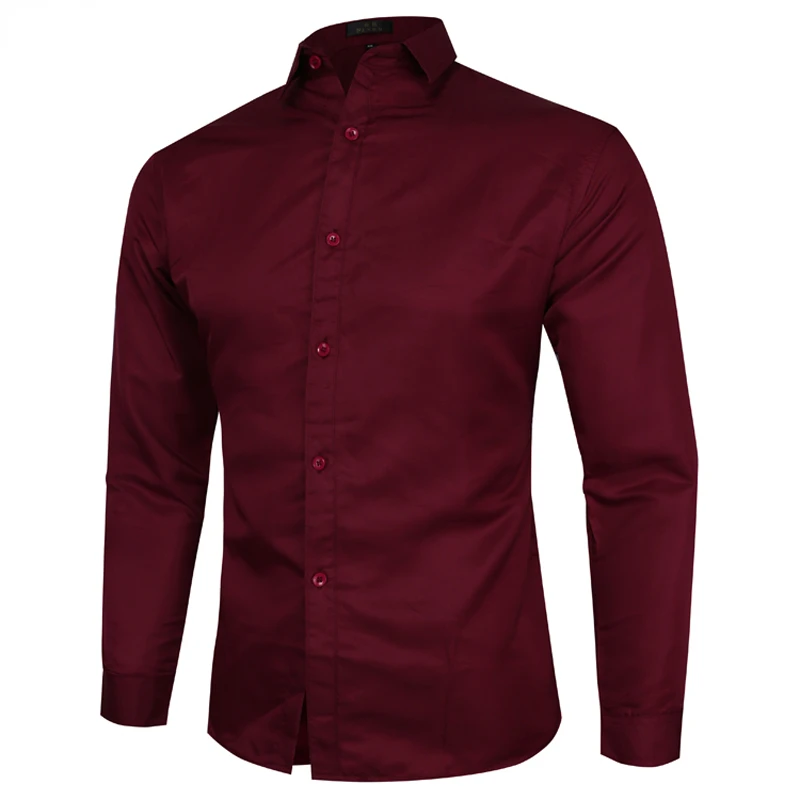 Wine Red Mens Dress Shirts 2022 Autumn New Slim Fit Long Sleeve Casual Shirt Men Business Formal Work Chemise
Wine Red Mens Dress Shirts 2022 Autumn New Slim Fit Long Sleeve Casual Shirt Men Business Formal Work Chemise