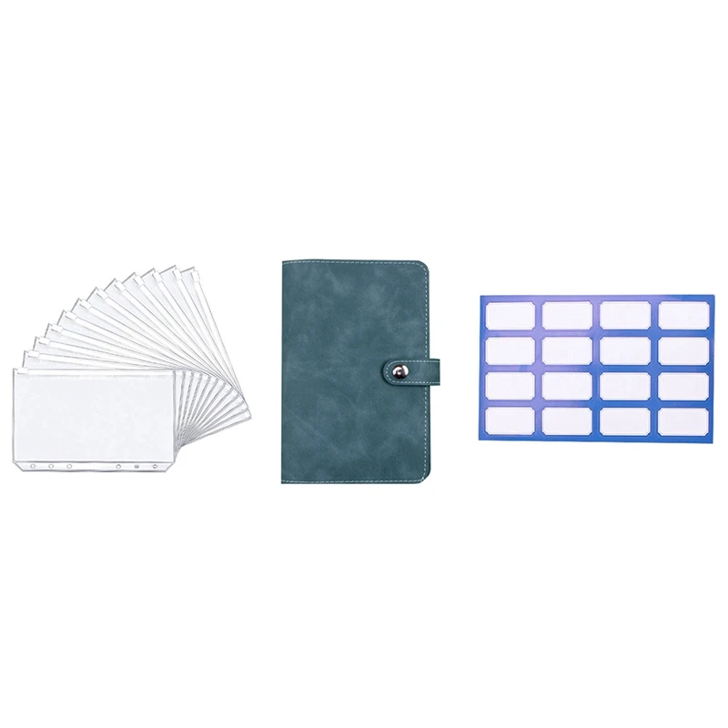 Blue Budget Binder, PU Leather Wallet For Cash Vouchers, Planner Notebook Cover With 12 Zip Envelopes
Blue Budget Binder, PU Leather Wallet For Cash Vouchers, Planner Notebook Cover With 12 Zip Envelopes