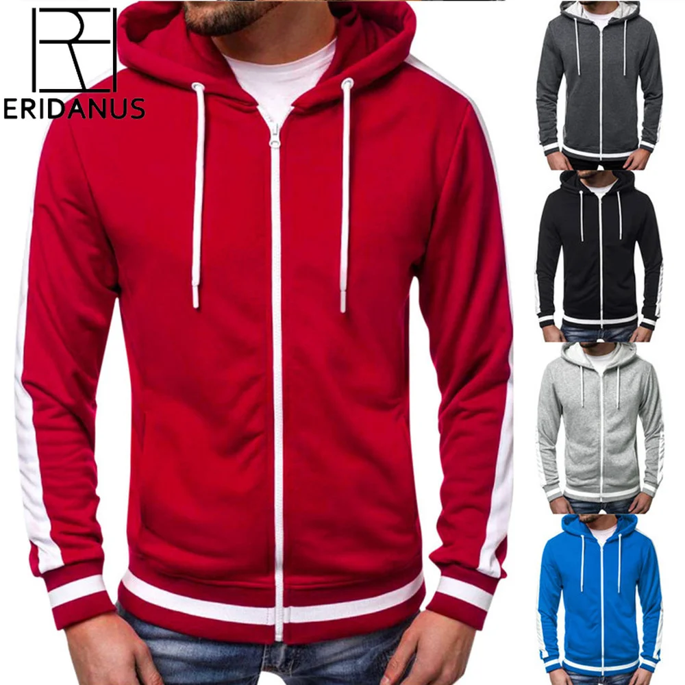 ERIDANUS Men Stripe Casual Workout Sweatshirt Hoodie Top Soild Male Pocket Zipper Tracksuit Men Cotton Cardigan Hoodies MWW174
ERIDANUS Men Stripe Casual Workout Sweatshirt Hoodie Top Soild Male Pocket Zipper Tracksuit Men Cotton Cardigan Hoodies MWW174