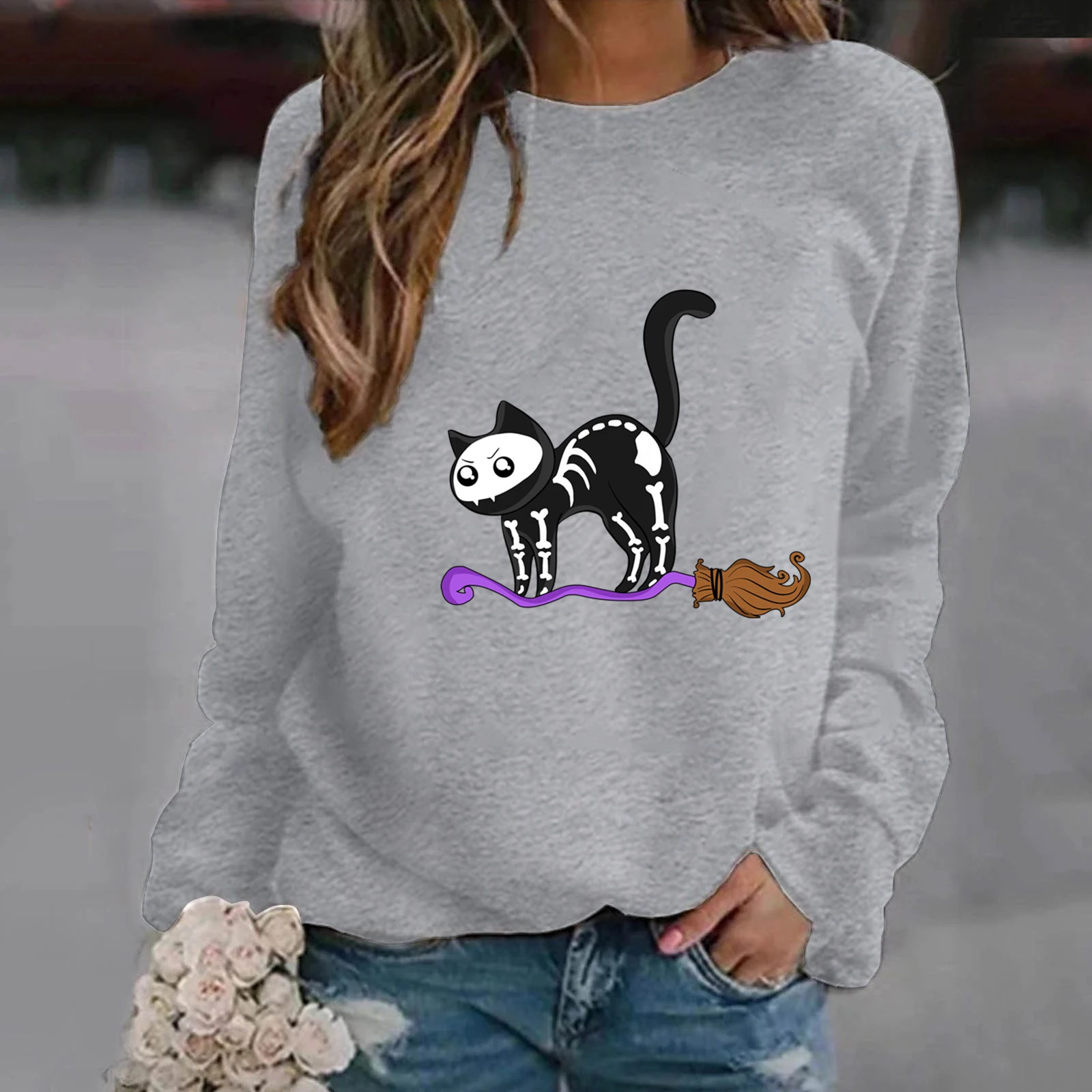 2022 Halloween The Cat Stepped on The Broom Fashion Sweatshirts Teenagers Cartoon Retro New Women's Clothing Comfort Hoodies
2022 Halloween The Cat Stepped on The Broom Fashion Sweatshirts Teenagers Cartoon Retro New Women's Clothing Comfort Hoodies