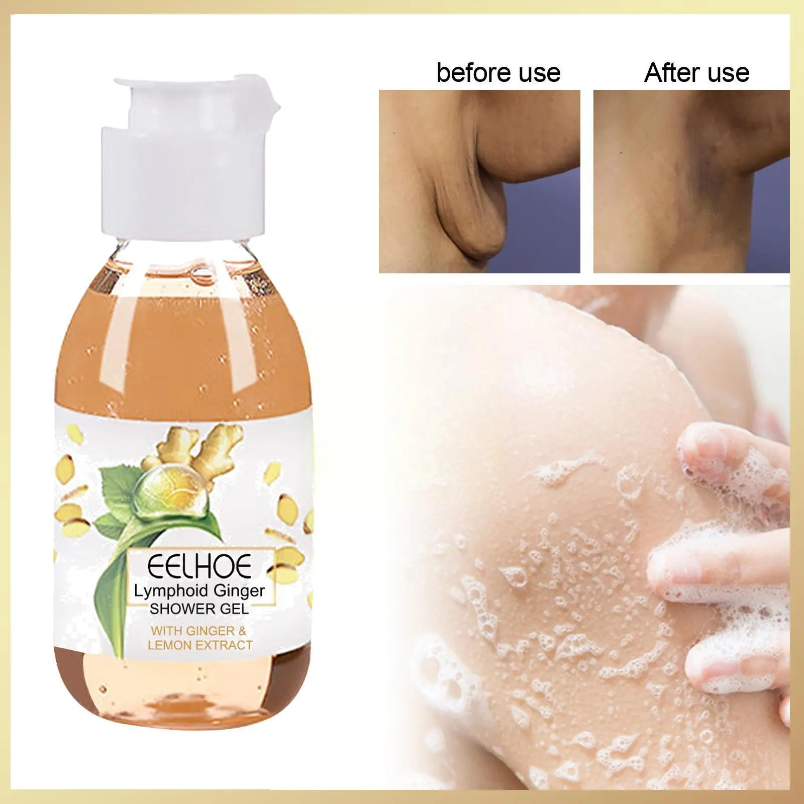 

Lymphatic Drainage Slimming Ginger Shower Gel Deep Promote Skin Loss Cleaning Pores Weight Blood Care Lotion Body Circulati H4Q8