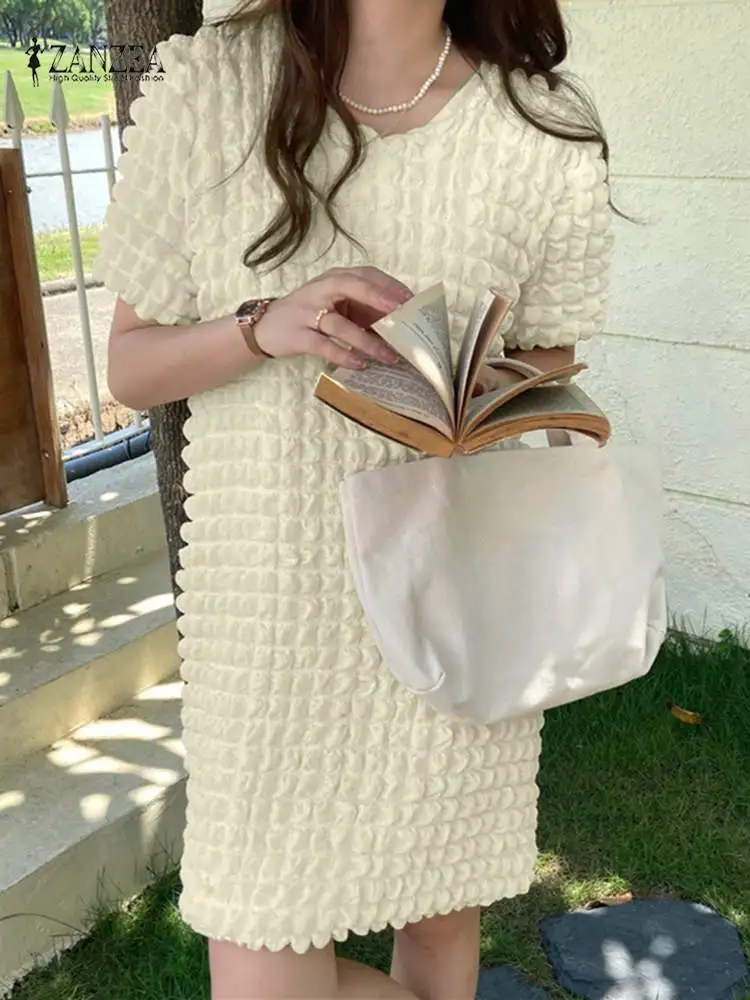 ZANZEA Fashion O-Neck Short Sleeve Sundress 2022 Women Summer Solid Dress Bohemian Casual Elegant Holiday Beach Oversized Dress
ZANZEA Fashion O-Neck Short Sleeve Sundress 2022 Women Summer Solid Dress Bohemian Casual Elegant Holiday Beach Oversized Dress