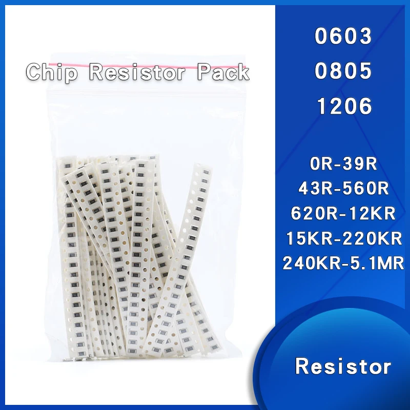 0805 0603 1206 5% SMD resistor pack 21 25 kinds of each 20 resistors electrical group pack component pack
0805 0603 1206 5% SMD resistor pack 21 25 kinds of each 20 resistors electrical group pack component pack