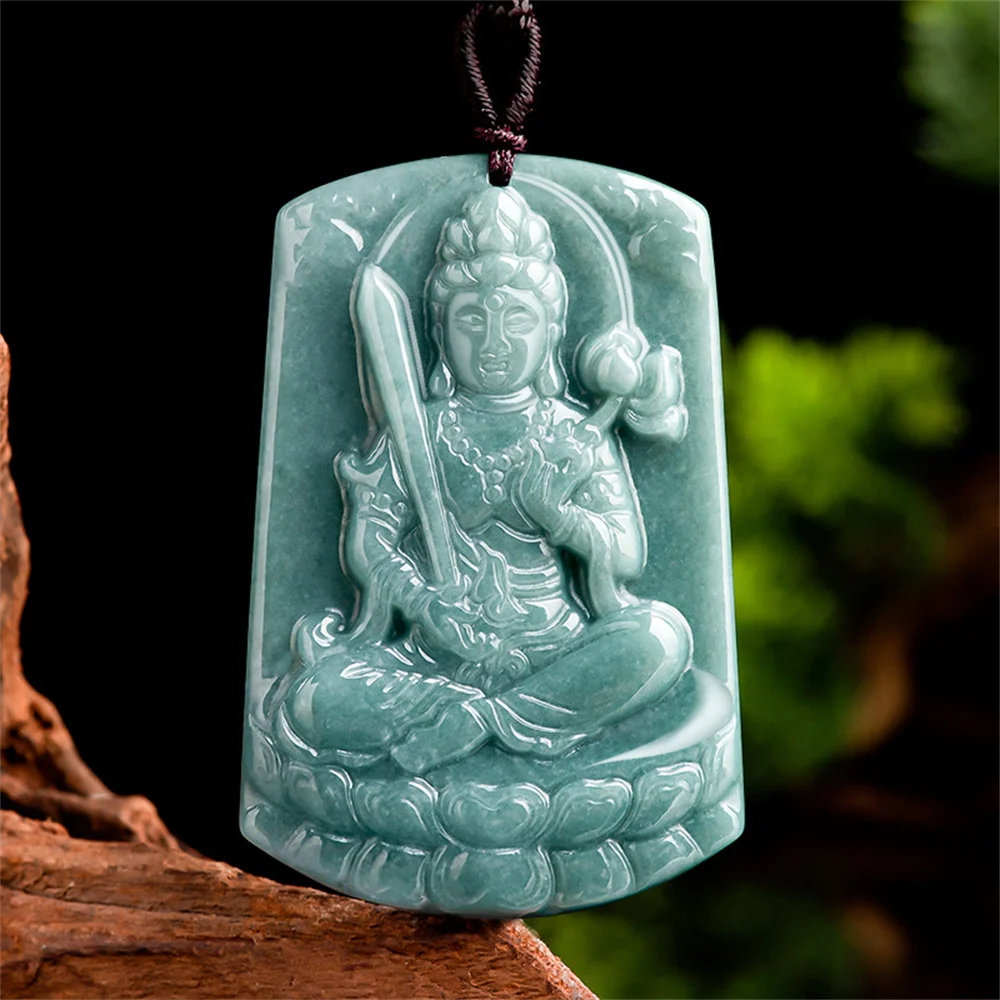 Natural Ice Green Jadeite Carved XuKongZang GuanYin Lucky Pendant Amulet Necklace Certificate Luxury Jade Vintage Jewelry Gift
Natural Ice Green Jadeite Carved XuKongZang GuanYin Lucky Pendant Amulet Necklace Certificate Luxury Jade Vintage Jewelry Gift