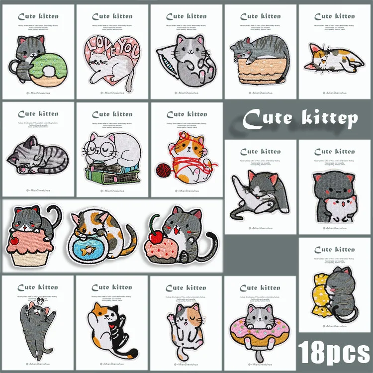 Cute Little Cat Patches for Clothing Thermoadhesive Patches Lovely Animals Patch Iron on Embroidery Patches on Clothes Applique
Cute Little Cat Patches for Clothing Thermoadhesive Patches Lovely Animals Patch Iron on Embroidery Patches on Clothes Applique