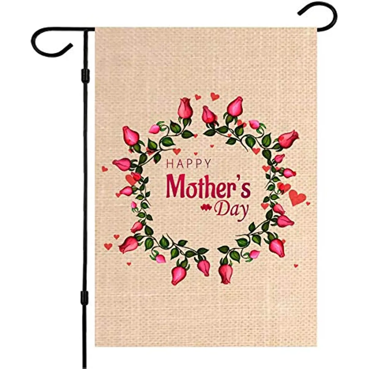 Happy Mothers Day Garden Flag Burlap House Flag Rose Foral Hear Double Sided Outdoor Flag 12x18 Inch Yard Garden Decorative Flag
Happy Mothers Day Garden Flag Burlap House Flag Rose Foral Hear Double Sided Outdoor Flag 12x18 Inch Yard Garden Decorative Flag