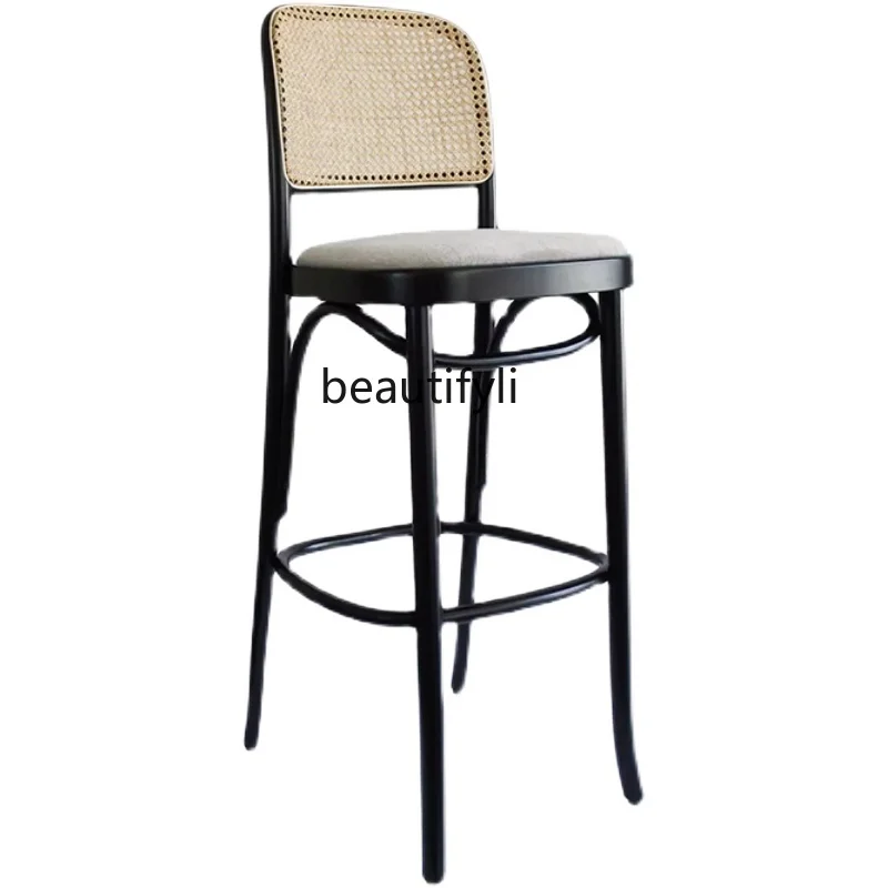 yj Nordic Rattan Bar Chair Hotel Solid Wood Bar Stool American Retro Backrest Leisure Chair Restaurant High Stool
yj Nordic Rattan Bar Chair Hotel Solid Wood Bar Stool American Retro Backrest Leisure Chair Restaurant High Stool