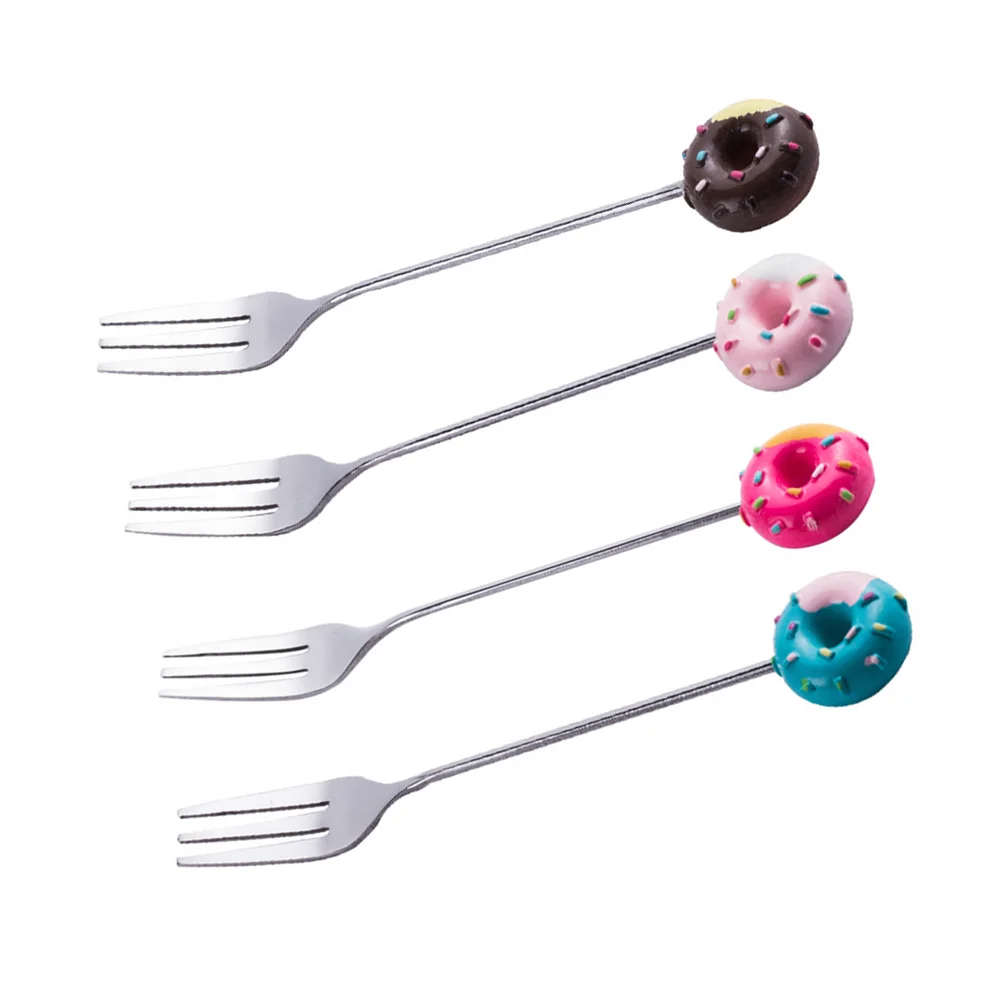 4pcs Stainless Steel Forks Cartoon Doughnut Tea Dessert Tableware Forks for Kitchen Restaurant Bar
4pcs Stainless Steel Forks Cartoon Doughnut Tea Dessert Tableware Forks for Kitchen Restaurant Bar