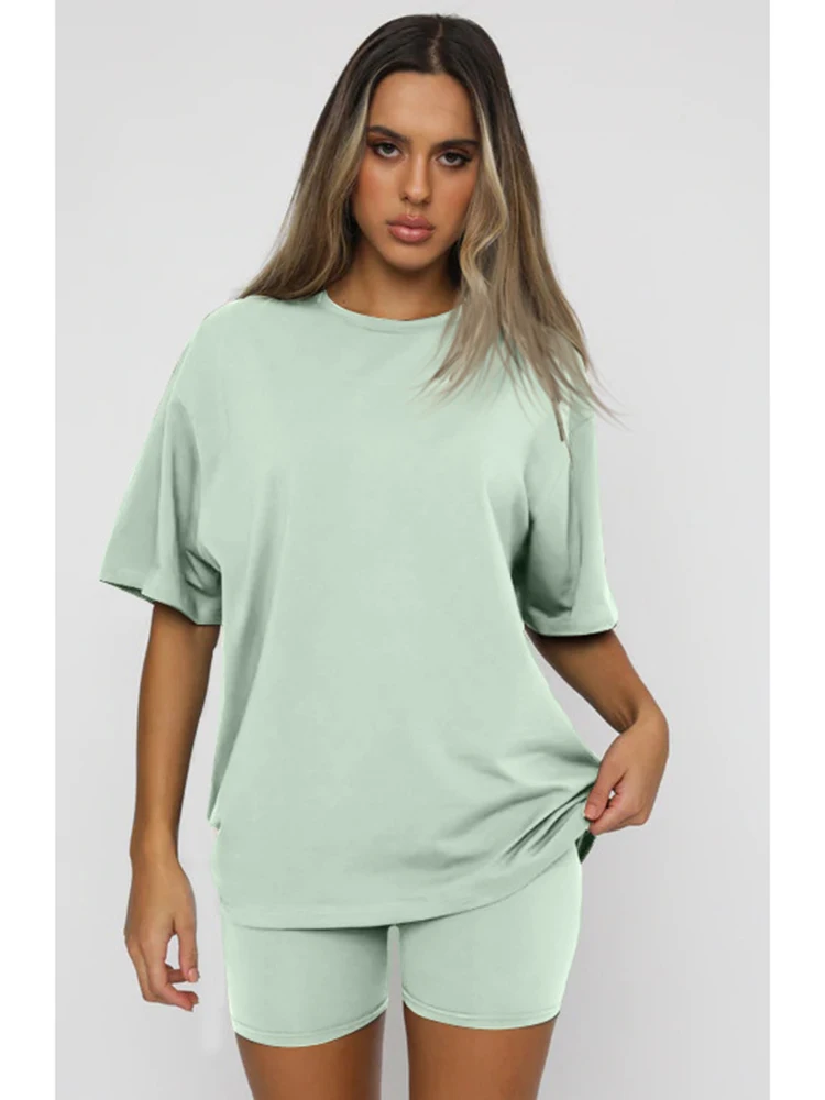 Women Cotton 2 Piece Set Friends Letter T-shirt And Shorts Casual Biker Suit Workout Outfit
Women Cotton 2 Piece Set Friends Letter T-shirt And Shorts Casual Biker Suit Workout Outfit