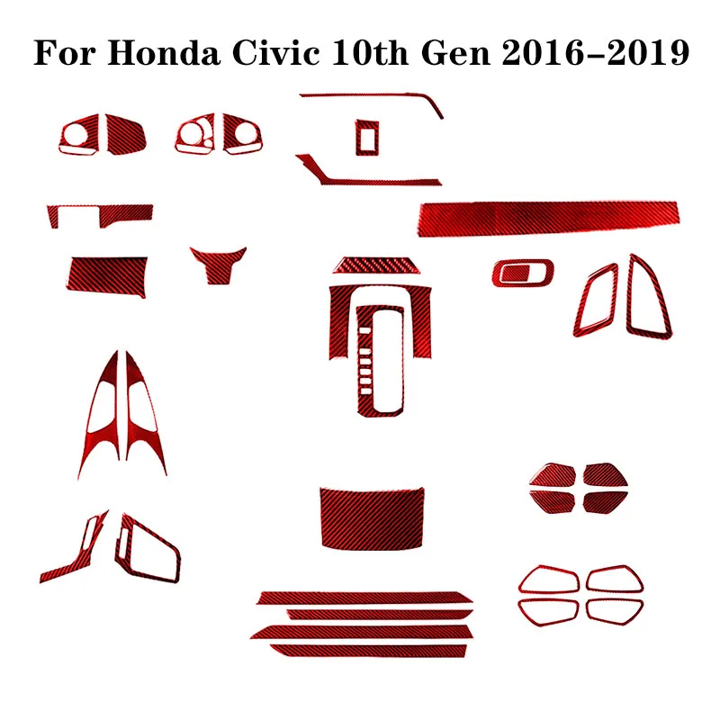 For Honda Civic 10th Gen 2016 2017 2018 2019 Carbon Fiber Red Stickers Cover Trim Car Interior Decorative Accessories
For Honda Civic 10th Gen 2016 2017 2018 2019 Carbon Fiber Red Stickers Cover Trim Car Interior Decorative Accessories