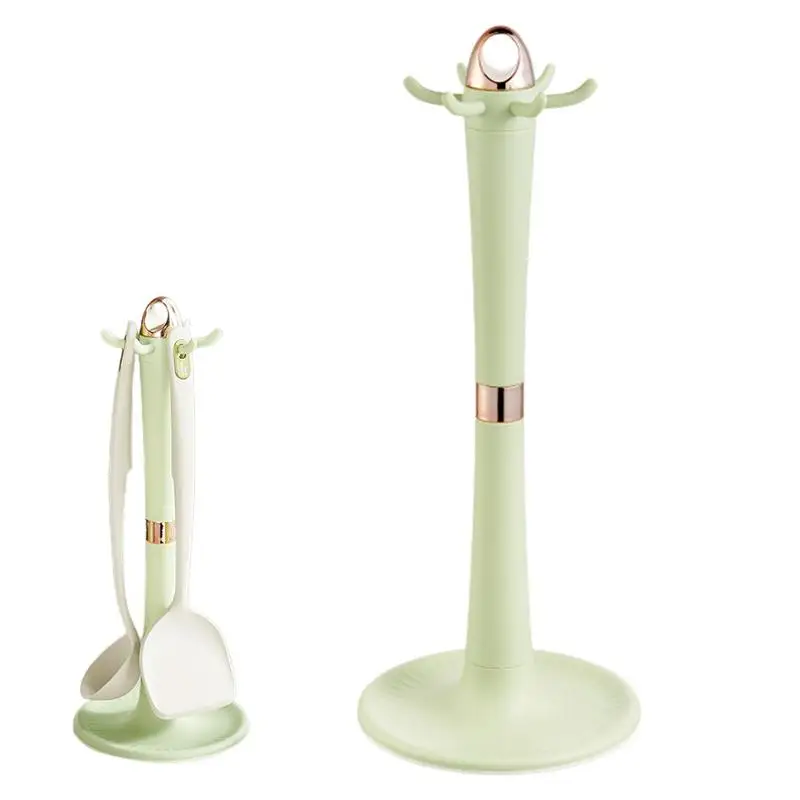 6 Hooks Kitchen Utensil Holder Anti Slip Countertop Rotating Organizer Multipurpose Storage Rack For Soup Ladle Spatula Skimmer
6 Hooks Kitchen Utensil Holder Anti Slip Countertop Rotating Organizer Multipurpose Storage Rack For Soup Ladle Spatula Skimmer