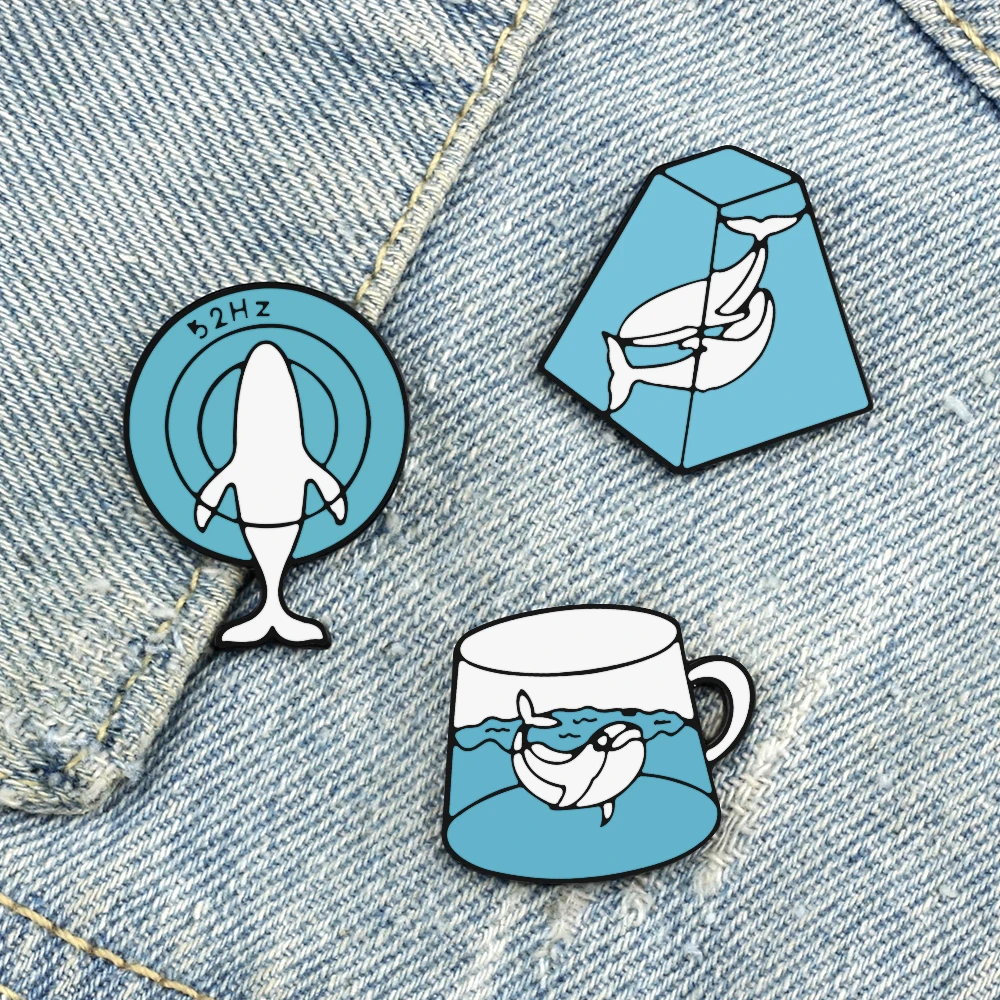 Ocean Series Enamel Pin White Whales Blue Sea Brooch Water Cup Geometry Design Badge Custom Bag Shirts Jewelry Gifts for Friends 
Ocean Series Enamel Pin White Whales Blue Sea Brooch Water Cup Geometry Design Badge Custom Bag Shirts Jewelry Gifts for Friends