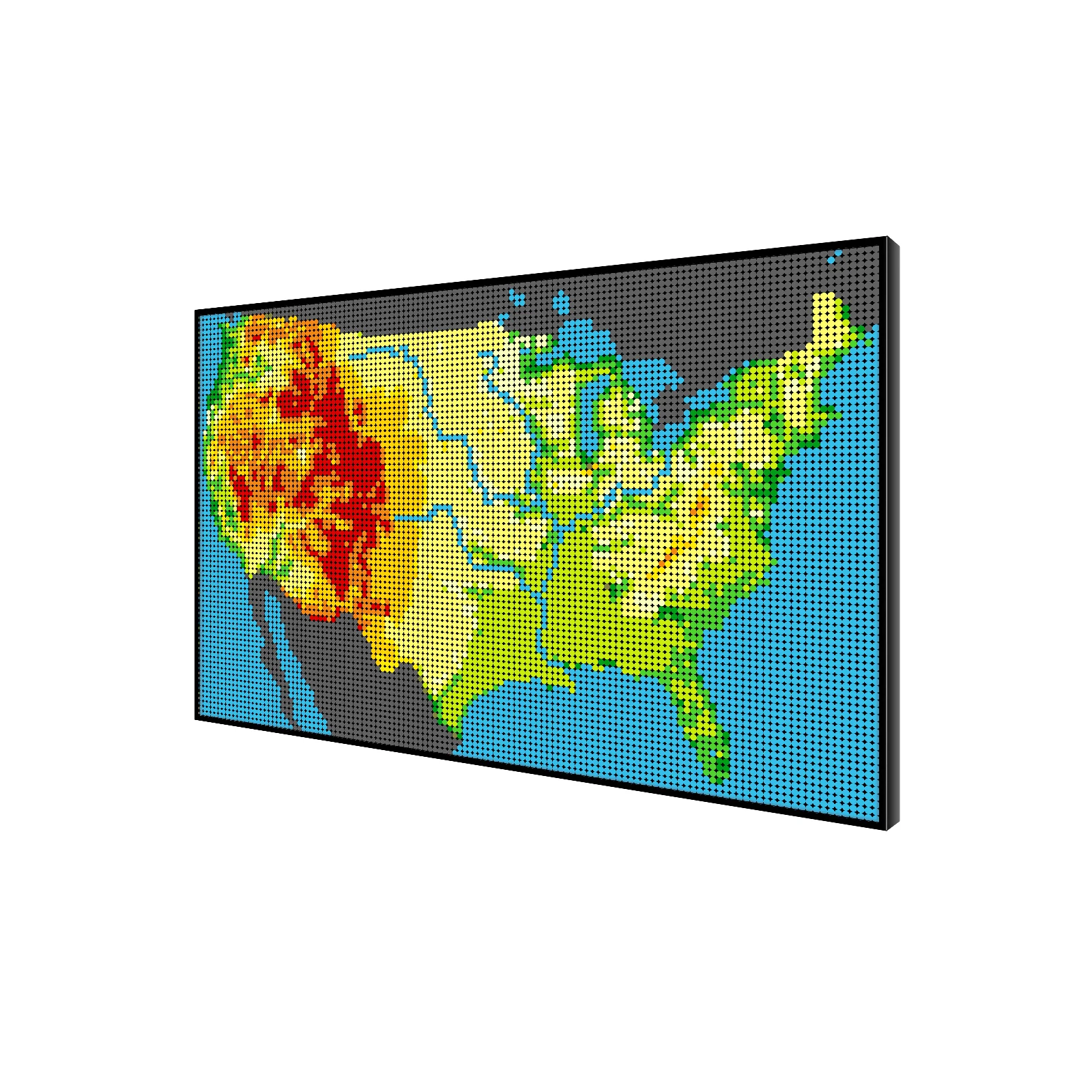 MOC United States Map 3D Art Pixel Painting Decorative Painting Model Decoration Diy Educate Children to Build particle Bricks
MOC United States Map 3D Art Pixel Painting Decorative Painting Model Decoration Diy Educate Children to Build particle Bricks